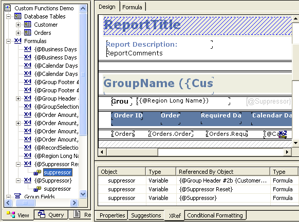 Report Analyzer for Crystal Reports