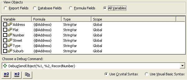 Report Debugger for Crystal Reports