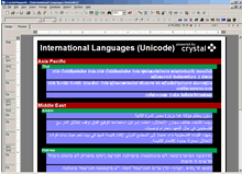 Use unicode strings to display data stored in almost any language and present multiple languages in a single report
