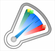 Gauge with gradient fill and multiple needles as markers